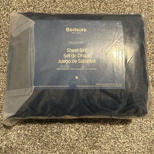 Navy Blue King Sheet Set